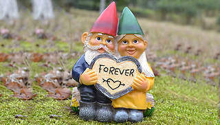 Cute Garden Gnome Couple Resin Statue