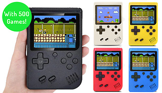 Mini Handheld Game Console with 500 Games - 5 Colours