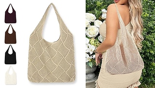 Crochet Style Mesh Tote Bag - 5 Colours