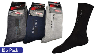 12 Pairs of Men's Cushioned Breathable Athletic Socks