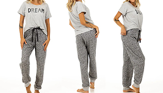 Women's Leopard Print Pyjama Set - 5 Sizes
