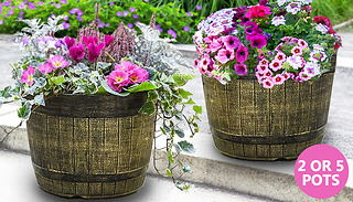 Whisky Barrel Planter - 1, 2 or 3 Pots