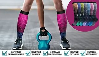 3 Pairs of Compression Socks - 2 Colours, 2 Sizes 