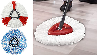 1, 2 or 3 Replaceable Microfiber Spin Mop Heads - 3 Colours