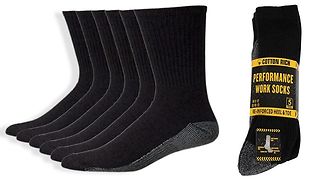Black Cotton Rich Work Socks - 5, 10, 15, 20 or 25 Pairs!