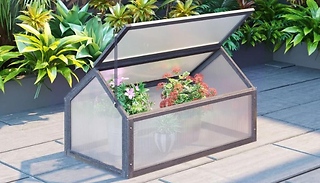 Outsunny Polycarbonate Greenhouse with Top Opening