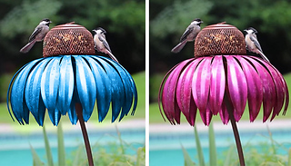 71cm Ornamental Coneflower Bird Feeder - 2 Colours