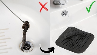 1 or 2-Pack of Shower Drain Hair Catchers - 3 Colours