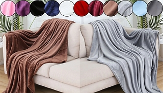 Ultra Soft Fleece Throw Blanket - 11 Colours, 3 Sizes