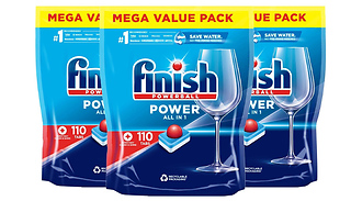110 Finish Powerball All In One Max Dishwasher Tablets - 3 or 6 Packs