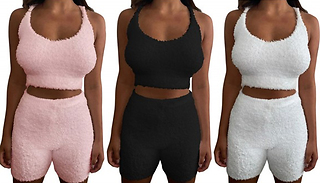 2-Piece Teddy Loungewear Set - 3 Colours & 4 Sizes