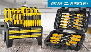 58 or 100-Piece Mighty Toolware Screwdriver and Bit Set
