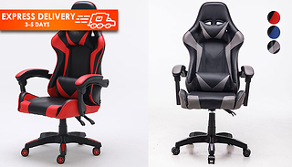 Adjustable PU Leather Gaming Chair - 3 Colours
