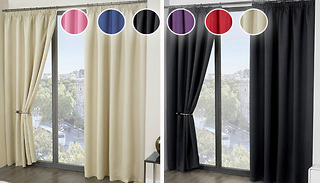 Thermal Blackout Curtains - 10 Colours & 2 Sizes