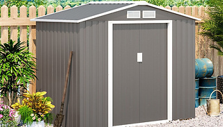 Outsunny 7ft x 4ft Lockable Metal Storage Shed With Air Vents