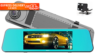 7-Inch Touchscreen Dual-Lens Dash Cam - Optional 32GB SD Card