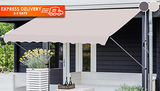3m x 1.5m Outsunny Adjustable Aluminium Garden Awning - 2 Colours