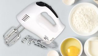 James Martin Hand Mixer with Dough Hooks & Whisk
