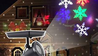 Solar Powered Snowflake Projector Light