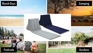 1 or 2-Pack of Triangle Cushion Inflatable Loungers - 2 Colours