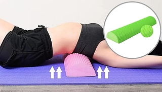 Half Round Yoga Massage Foam Roller - 2 Sizes & 5 Colours