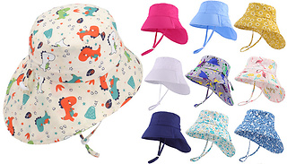 Toddler UV Protection Cap with Neck Cover - 10 Designs & 2 Sizes