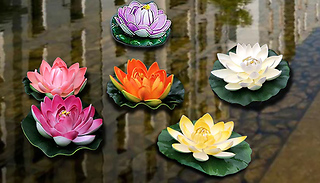 5-Piece Artificial Floating Lotus Flower Decoration Set