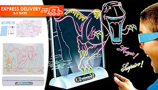 Magic 3D-Effect Dinosaur Light-Up Drawing Board