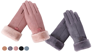 Faux Fur Cuffed Gloves - 5 Colours