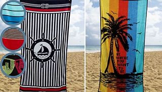 Brightly Themed Beach Towel - 5 Designs