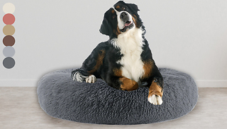 Faux Fur Sheepskin Fluffy Pet Bed - 6 Colours & 7 Sizes