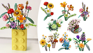 3D Building Block Flower Bouquets - 8 Designs