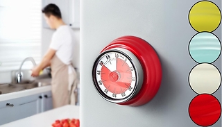 60-Minute Mechanical Kitchen Timer - 4 Colours