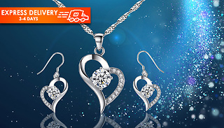 Swarovski Elements Crystal Heart Duo Set - 3 Colours