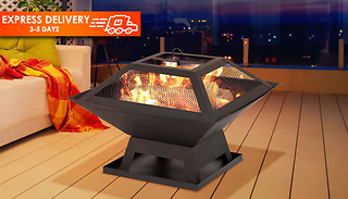 Square Garden BBQ Fire Pit