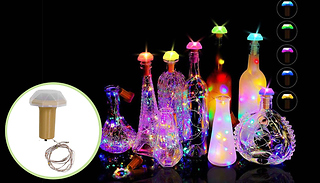 6-Pack of LED Colour Changing Solar Bottle Stops