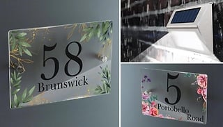 Personalised Acrylic House Signs - 7 Styles & Optional LED Light