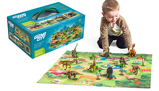 Dinosaur Amusement Park Mat & Figurine Set