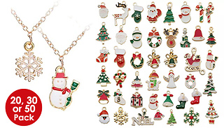 20, 30 or 50 Piece Christmas Pendant Charms Decoration Set