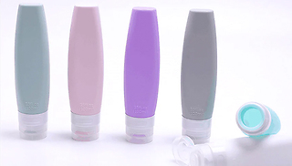 3-Pack of Travel Refillable Silicone Toiletry Bottles 60ml or 100ml - ...