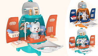 2-In-1 Kids Pet Care Role Play Set - 3 Designs