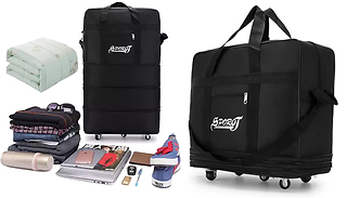 Expanding Wheeled Travel Luggage Bag - 2 Sizes