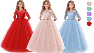 Girl's Princess Party Dress - 5 Sizes & 5 Colours