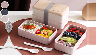 Bento 2-Layer Microwavable Lunch Box Container - 3 Colours
