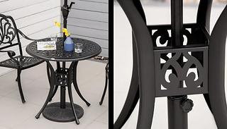 Outdoor Garden Dining Table - With Parasol Hole 