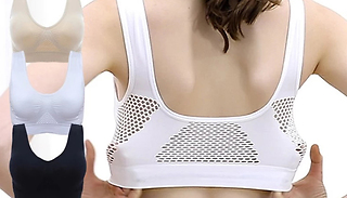 1 or 2 Breathable Padded Wireless Bralettes - 3 Colours & 5 Sizes
