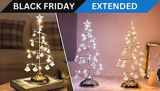 Crystal Christmas Tree Lamp - 3 Sizes & 3 Colours