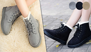 Faux Fur Winter Boots - 3 Colours & 3 Sizes