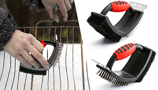 3-In-1 Steel Wire Barbecue Grill Brush