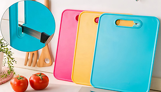 2-In-1 Cutting Board with Built-In Knife Sharpener - 2 Colours